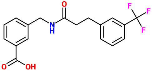 (image for) MC080044 3-({3-[3-(Trifluoromethyl)phenyl]propanamido}methyl)benzoic acid